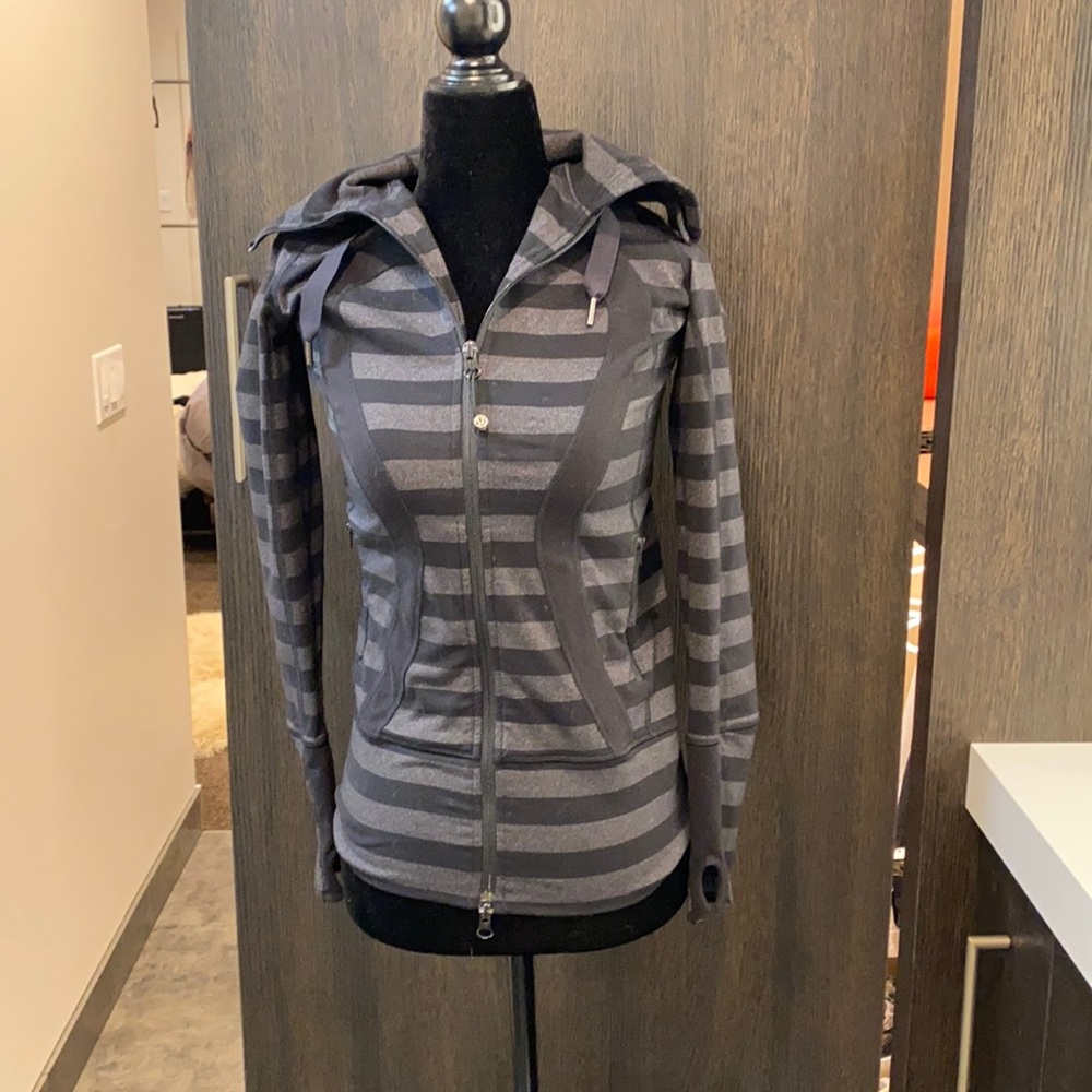 lululemon athletica Gray Striped Jacket